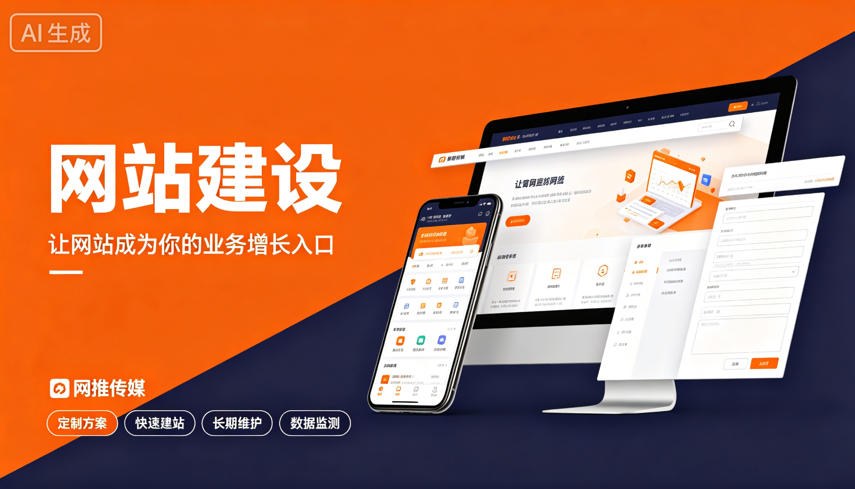 网站建设服务宣传示意图